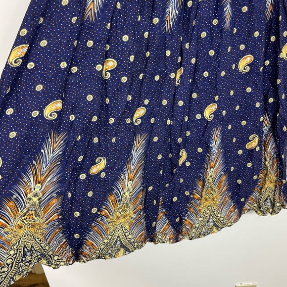 Vintage Bohemian Paisley Print Maxi Skirt Sz S - Picture 9 of 12
